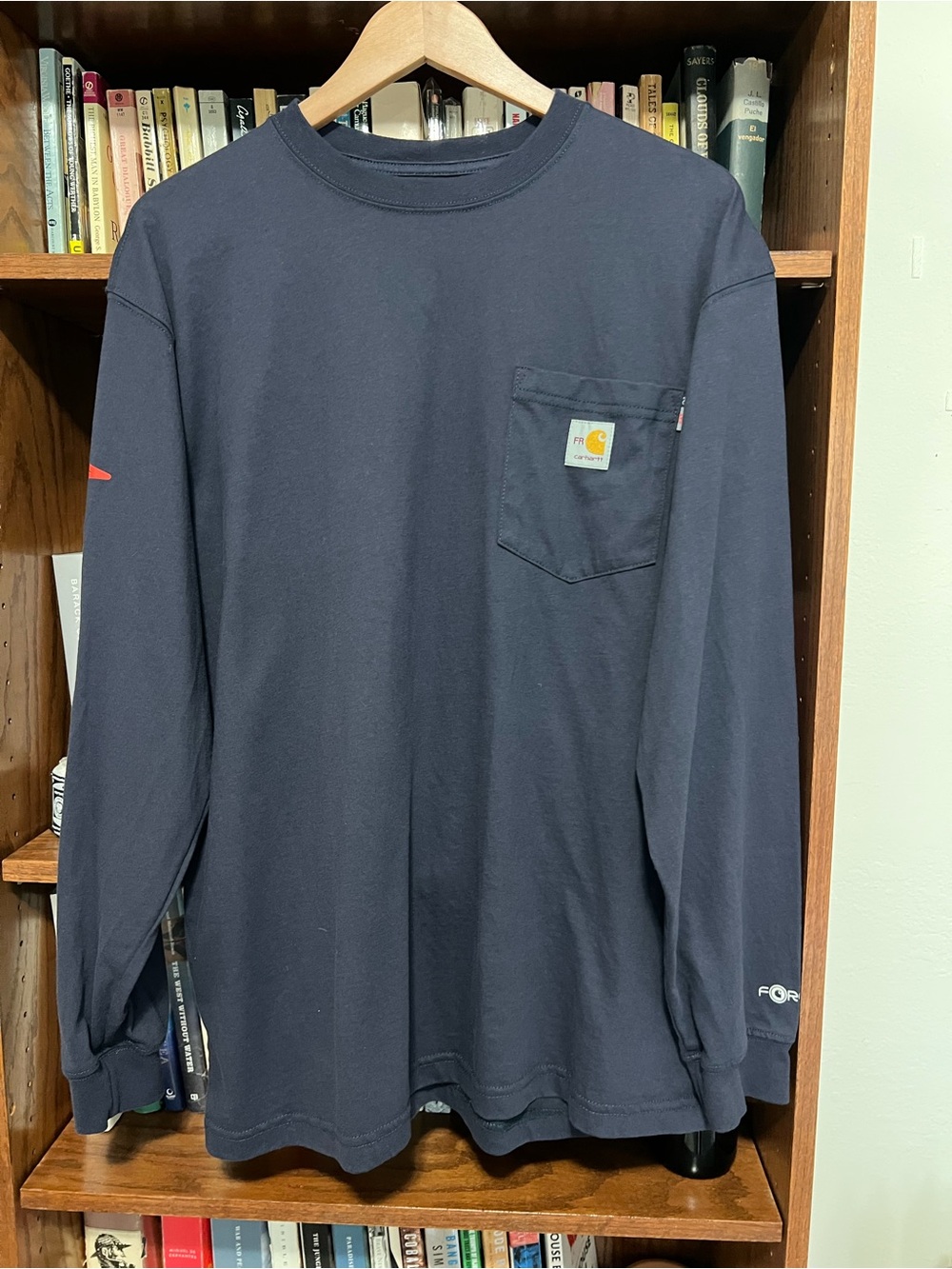 Vintage Chevron Carhartt Flame Resistant Long Sleeve Shirt